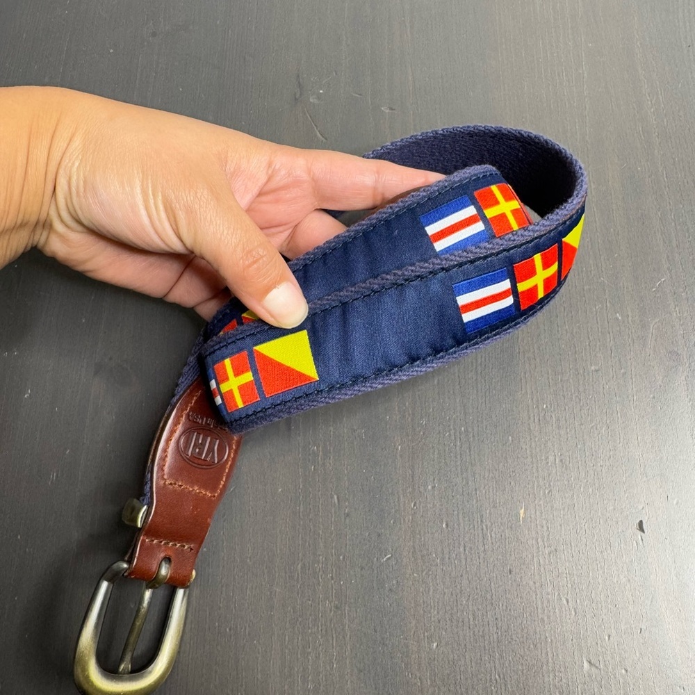 Yri Embroidered Navy Code Flags Custom Ribbon Bel… - image 7